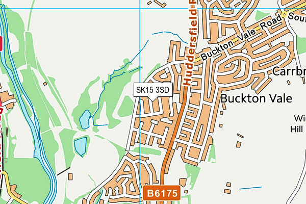 SK15 3SD map - OS VectorMap District (Ordnance Survey)