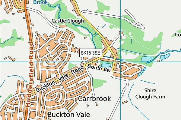 SK15 3SE map - OS VectorMap District (Ordnance Survey)