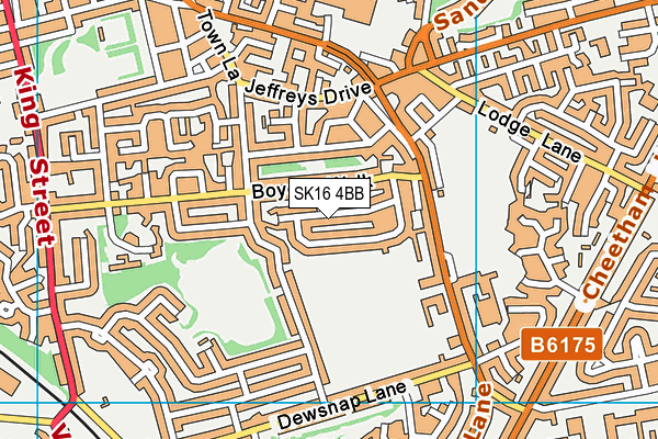 SK16 4BB map - OS VectorMap District (Ordnance Survey)