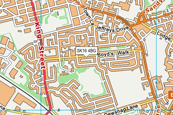 SK16 4BG map - OS VectorMap District (Ordnance Survey)