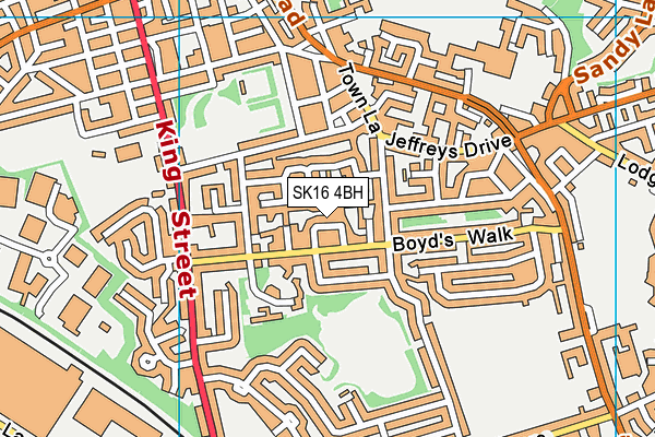 SK16 4BH map - OS VectorMap District (Ordnance Survey)