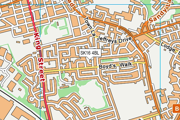 SK16 4BL map - OS VectorMap District (Ordnance Survey)
