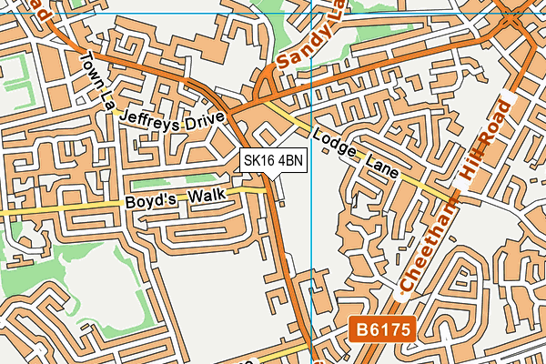 SK16 4BN map - OS VectorMap District (Ordnance Survey)