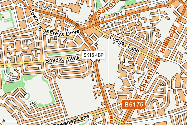 SK16 4BP map - OS VectorMap District (Ordnance Survey)