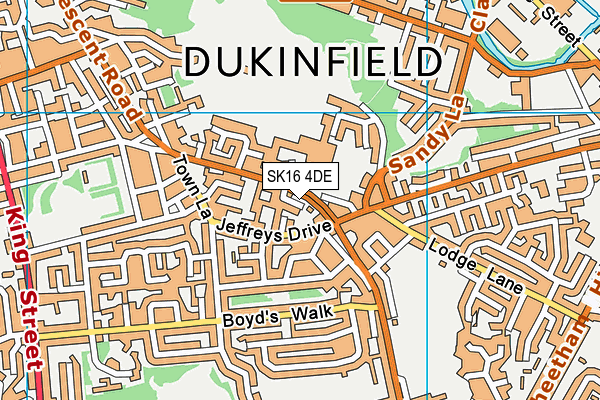 SK16 4DE map - OS VectorMap District (Ordnance Survey)