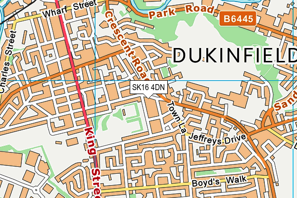 SK16 4DN map - OS VectorMap District (Ordnance Survey)