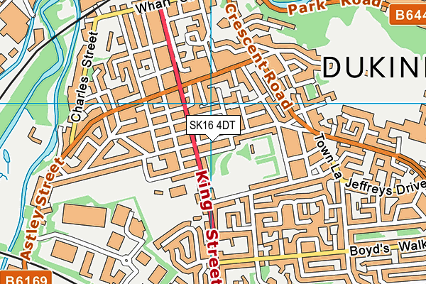 SK16 4DT map - OS VectorMap District (Ordnance Survey)