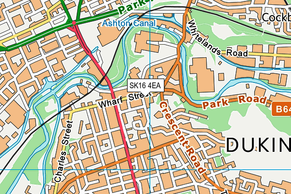 SK16 4EA map - OS VectorMap District (Ordnance Survey)