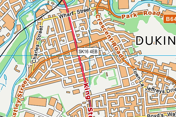 SK16 4EB map - OS VectorMap District (Ordnance Survey)