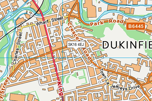 SK16 4EJ map - OS VectorMap District (Ordnance Survey)