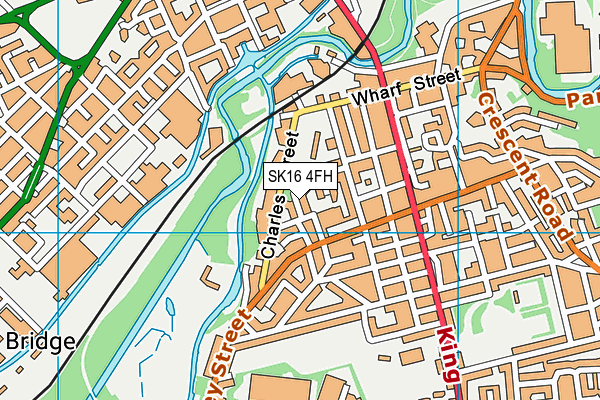 SK16 4FH map - OS VectorMap District (Ordnance Survey)