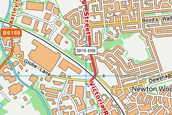 SK16 4HN map - OS VectorMap District (Ordnance Survey)