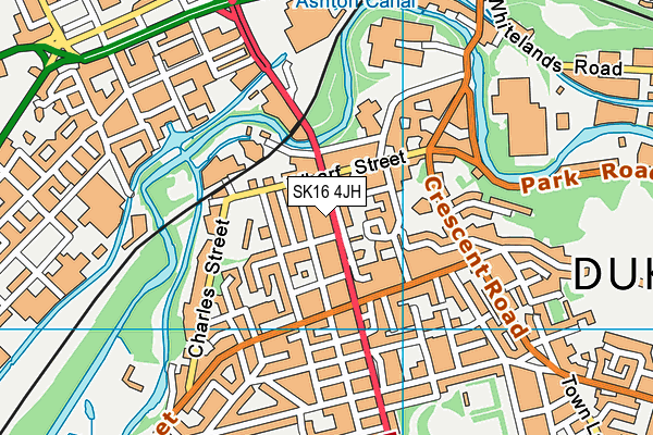 SK16 4JH map - OS VectorMap District (Ordnance Survey)