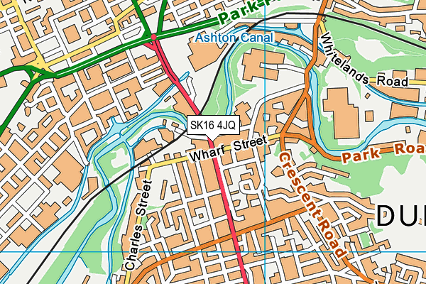 SK16 4JQ map - OS VectorMap District (Ordnance Survey)