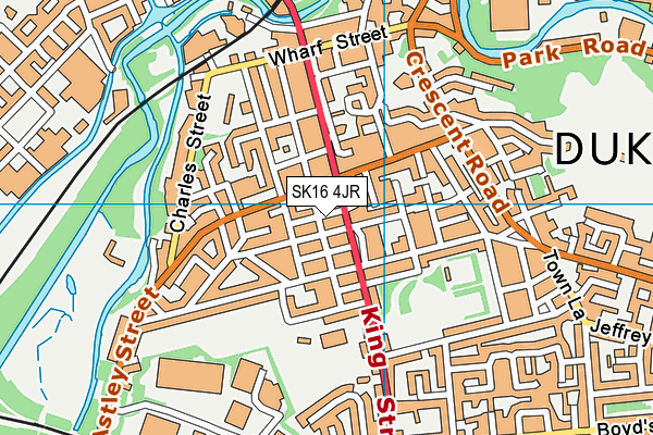 SK16 4JR map - OS VectorMap District (Ordnance Survey)