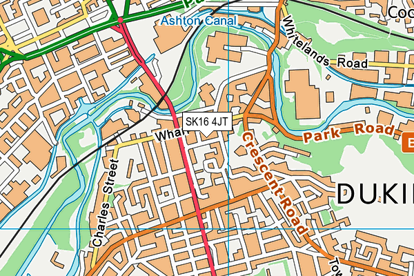 SK16 4JT map - OS VectorMap District (Ordnance Survey)