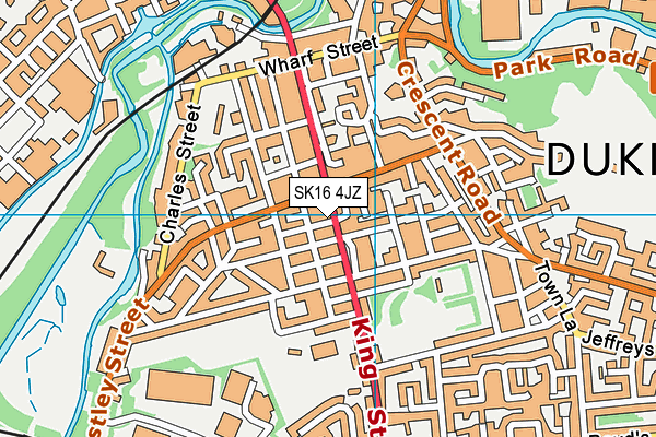 SK16 4JZ map - OS VectorMap District (Ordnance Survey)