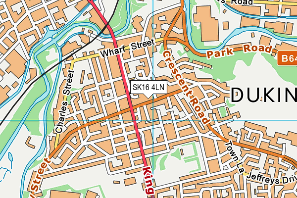 SK16 4LN map - OS VectorMap District (Ordnance Survey)