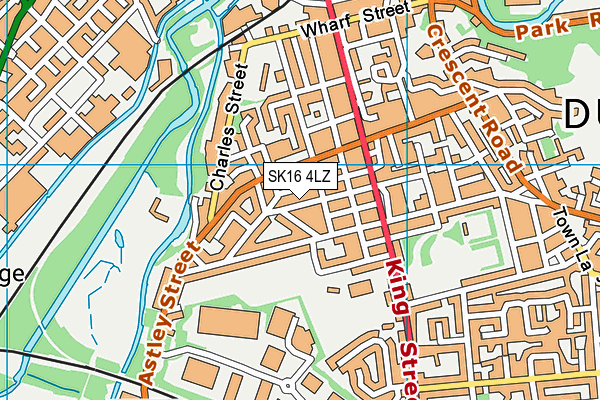 SK16 4LZ map - OS VectorMap District (Ordnance Survey)