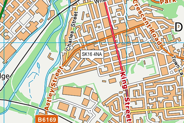 SK16 4NA map - OS VectorMap District (Ordnance Survey)