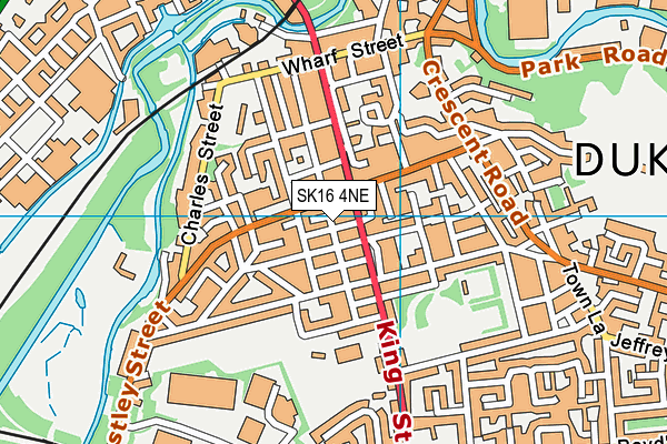 SK16 4NE map - OS VectorMap District (Ordnance Survey)