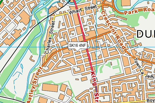 SK16 4NF map - OS VectorMap District (Ordnance Survey)