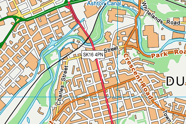 SK16 4PN map - OS VectorMap District (Ordnance Survey)