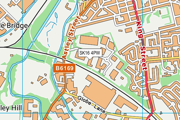SK16 4PW map - OS VectorMap District (Ordnance Survey)