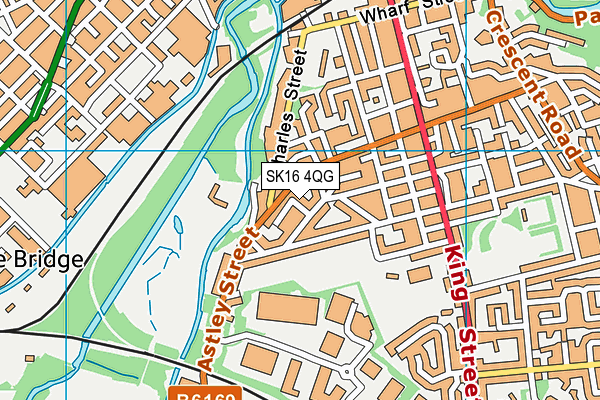 SK16 4QG map - OS VectorMap District (Ordnance Survey)