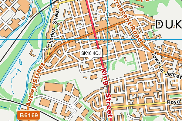 SK16 4QJ map - OS VectorMap District (Ordnance Survey)