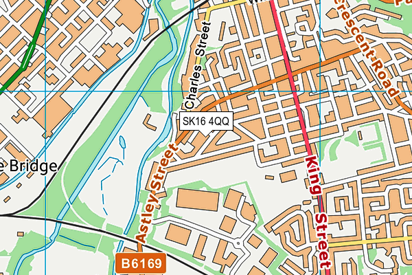 SK16 4QQ map - OS VectorMap District (Ordnance Survey)