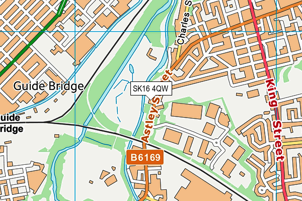 SK16 4QW map - OS VectorMap District (Ordnance Survey)