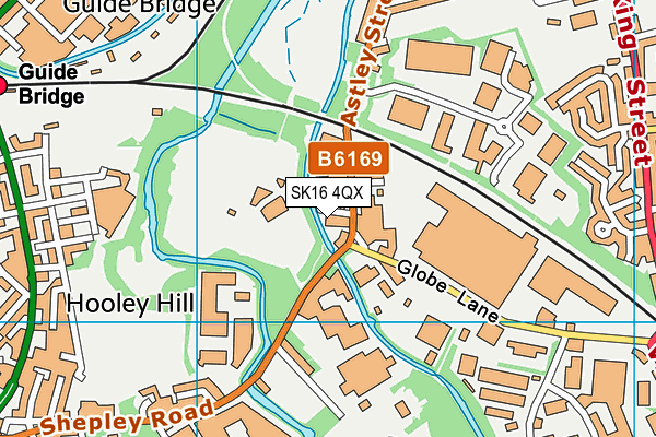 SK16 4QX map - OS VectorMap District (Ordnance Survey)