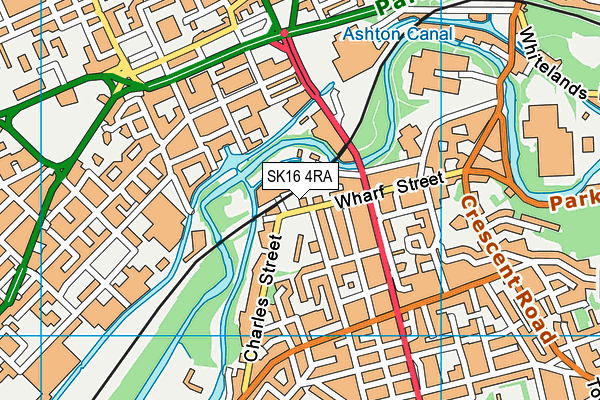 SK16 4RA map - OS VectorMap District (Ordnance Survey)
