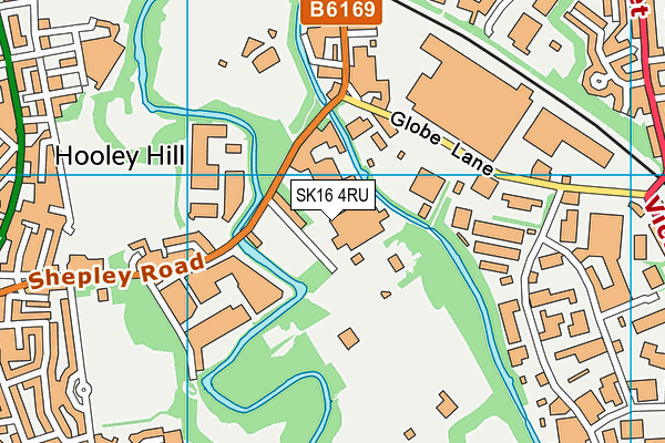 SK16 4RU map - OS VectorMap District (Ordnance Survey)