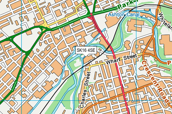 SK16 4SE map - OS VectorMap District (Ordnance Survey)