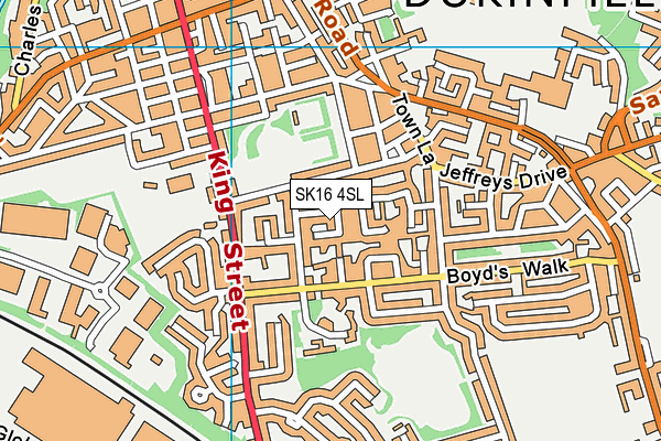 SK16 4SL map - OS VectorMap District (Ordnance Survey)