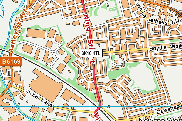SK16 4TL map - OS VectorMap District (Ordnance Survey)