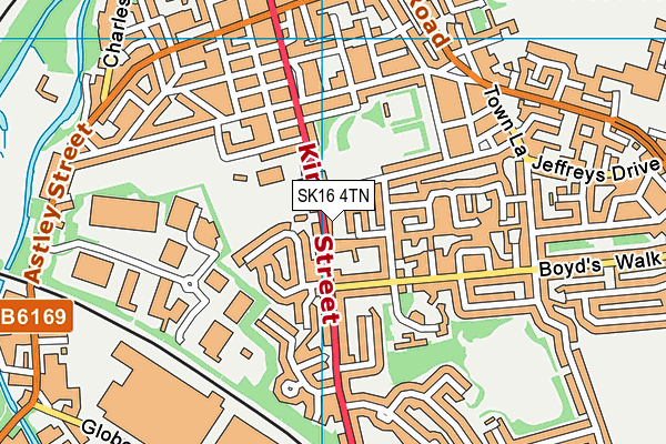 SK16 4TN map - OS VectorMap District (Ordnance Survey)