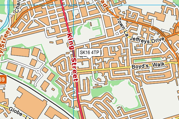 SK16 4TP map - OS VectorMap District (Ordnance Survey)