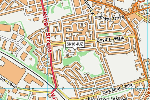 SK16 4UZ map - OS VectorMap District (Ordnance Survey)