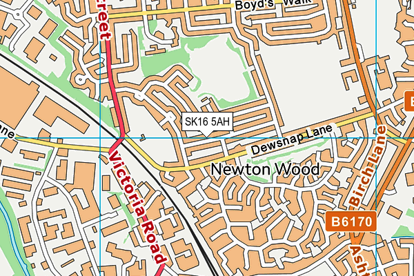 SK16 5AH map - OS VectorMap District (Ordnance Survey)