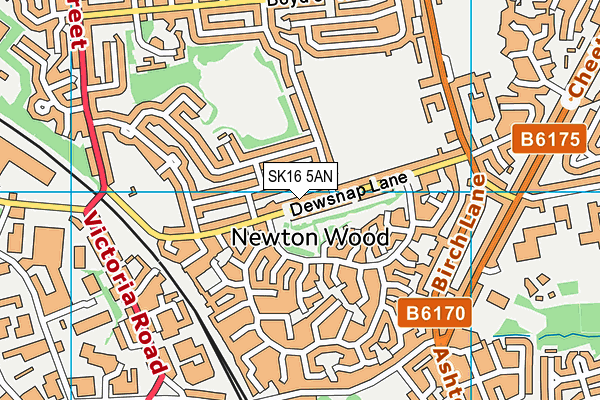 SK16 5AN map - OS VectorMap District (Ordnance Survey)