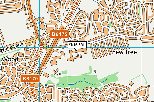 Rayner Stephens High School map (SK16 5BL) - OS VectorMap District (Ordnance Survey)