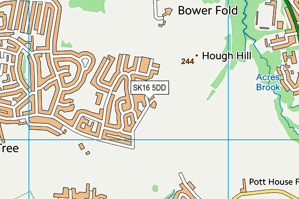 SK16 5DD map - OS VectorMap District (Ordnance Survey)