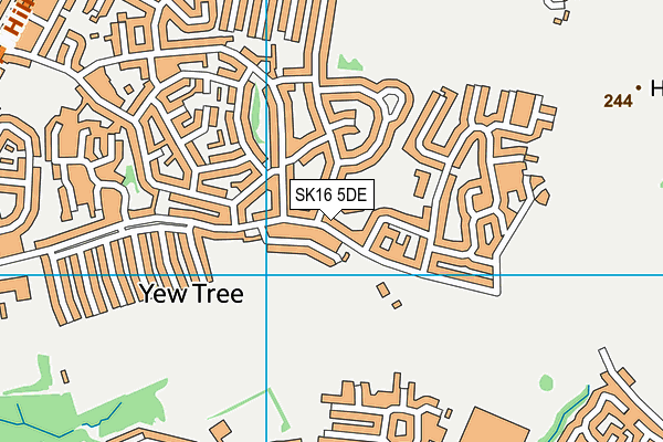 SK16 5DE map - OS VectorMap District (Ordnance Survey)