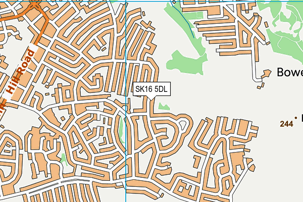 SK16 5DL map - OS VectorMap District (Ordnance Survey)