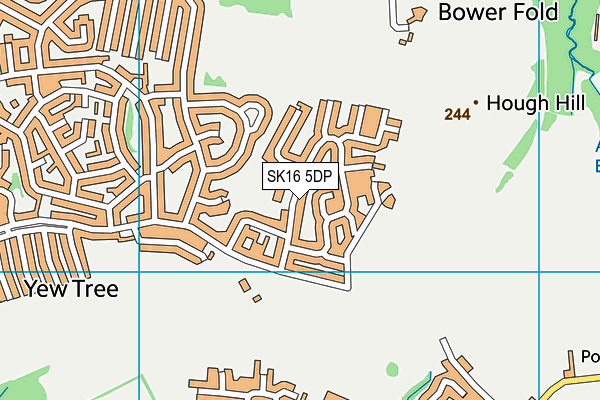 SK16 5DP map - OS VectorMap District (Ordnance Survey)