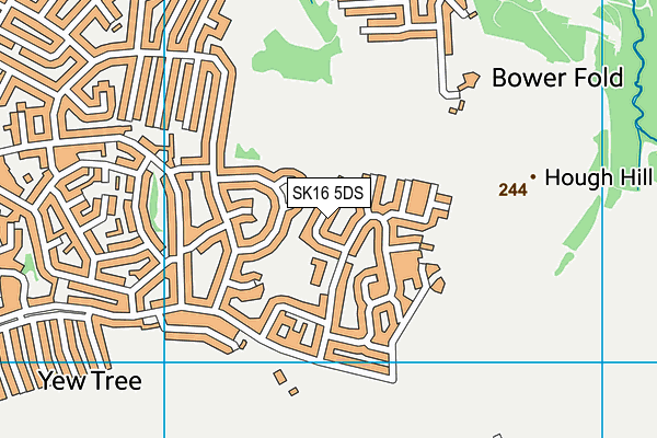 SK16 5DS map - OS VectorMap District (Ordnance Survey)