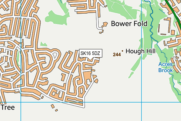 SK16 5DZ map - OS VectorMap District (Ordnance Survey)